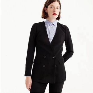 J. Crew French girl black blazer in 365 crepe